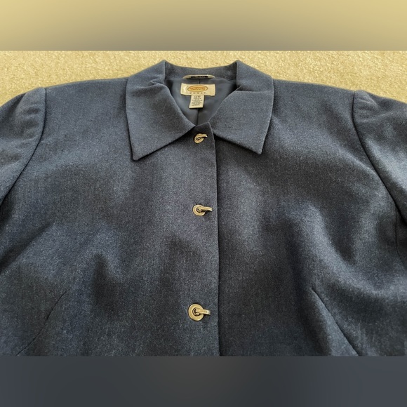 Talbots navy blue laine wool jacket - Picture 5 of 7